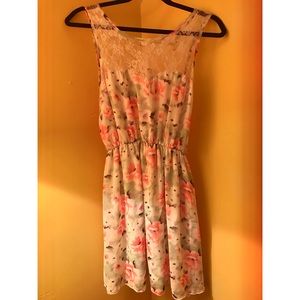 Lace and silk summer dress